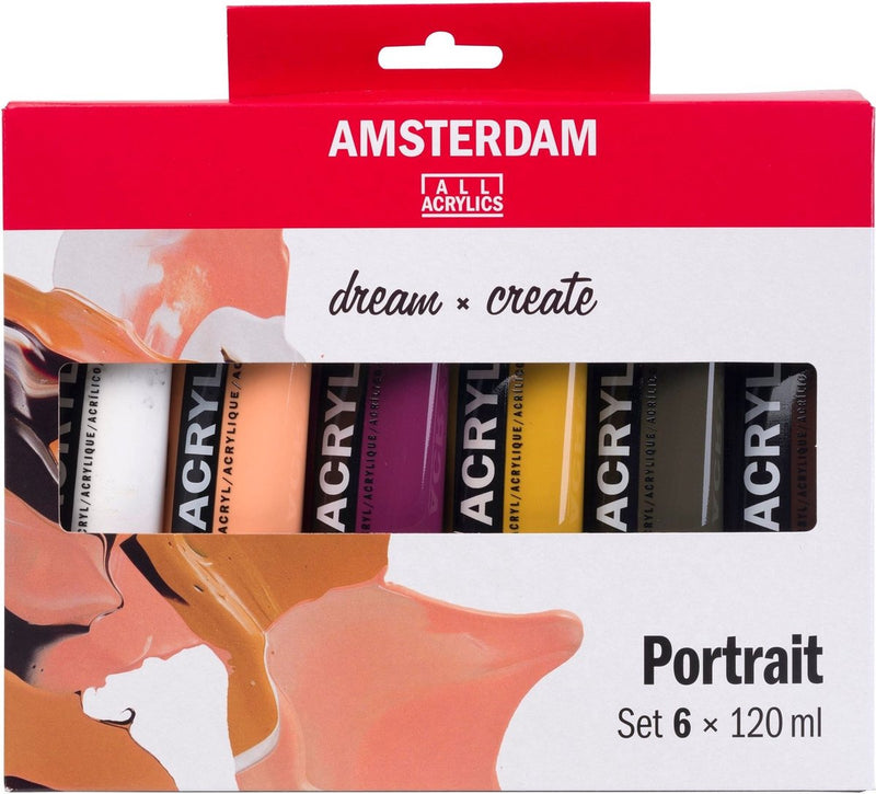Afbeelding laden in galerijviewer, Amsterdam standard series acrylverf portret set | 6 x 120 ml

