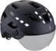 Bbb cycling fietshelm met verlichting vizier - district led faceshield - ebike helm voor heren dames - abs shell - fietshelm met vizier - medium large: 54 - 60cm - mat zwart - bhe-163