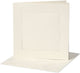 Creativ company kaarten enveloppen passepartout vierkant 12,5x12,5 cm off-white 10 stuks