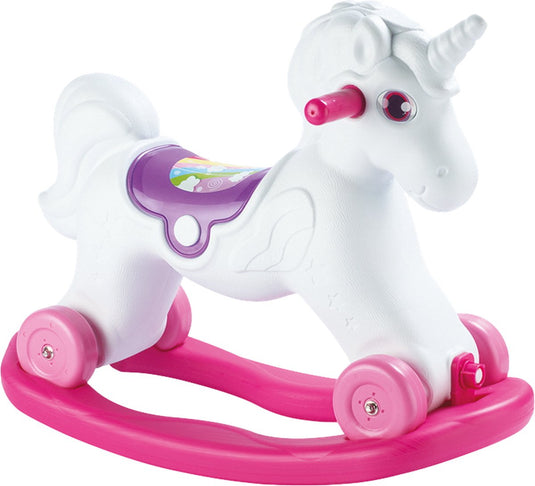 Dolu unicorn roze wit hobbelpaard 2509