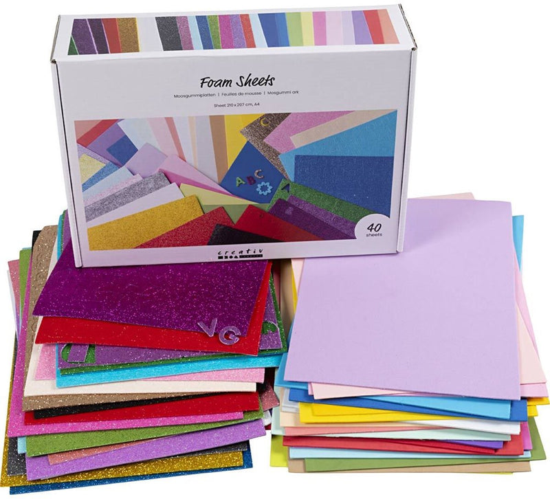 Afbeelding laden in galerijviewer, Creativ company foam vellen a4 gekleurd - 40 vellen
