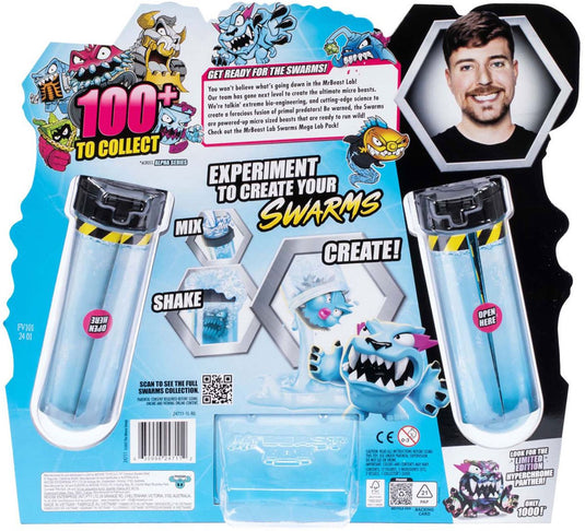 Moose toys mrbeast lab swarms mega 12-pack - experimenteer en creëer 12 swarms microbeesten