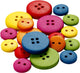 Creotime houten knopen, d: 12-20 mm, kleuren assorti, 2-4 gaten, 360 assorti