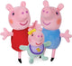 Character options peppa pig 3-delige knuffelset – peppa, george baby evie – zachte pluche knuffels