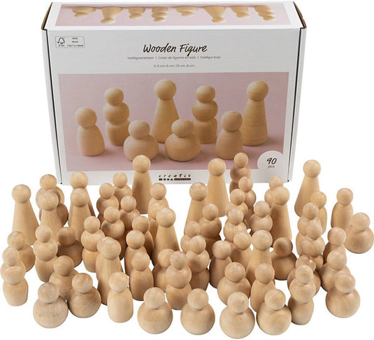 Creativ company houten vormen 5-8cm - 90dlg.