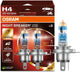 Osram night breaker 220 h4 halogeen autolampen 64193nb220 set van 2 lampen - hoogste kwaliteit - hoogste lichtopbrengst