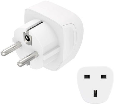 Hama reisstekker - uk (type g) naar eur (type e,f) - wit