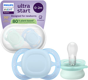 Philips avent ultra start – bpa-vrije siliconen fopspeen (0-6 mnd) – symmetrisch ontwerp – 2 stuks - scf075 12