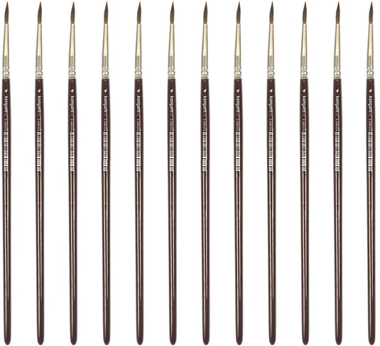 Kangaro ronde penseel - maat 4 - kort gelakt hout - doos a 12 stuks - k-840504