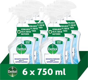 Dettol allesreiniger spray cleanser 750ml - 6 stuks - voordeelverpakking