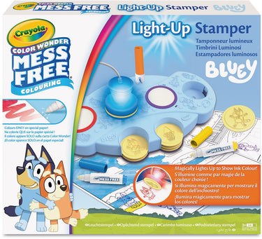 Crayola - color wonder lichtgevende vlekvrije bluey stempels - hobbypakket - creatieve activiteit en cadeau voor kinderen vanaf 3 jaar