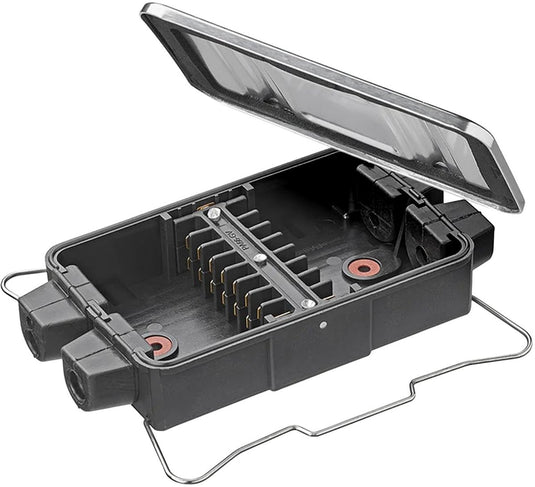 Proplus kabelverbindingsdoos - 8x4-polig - zwart