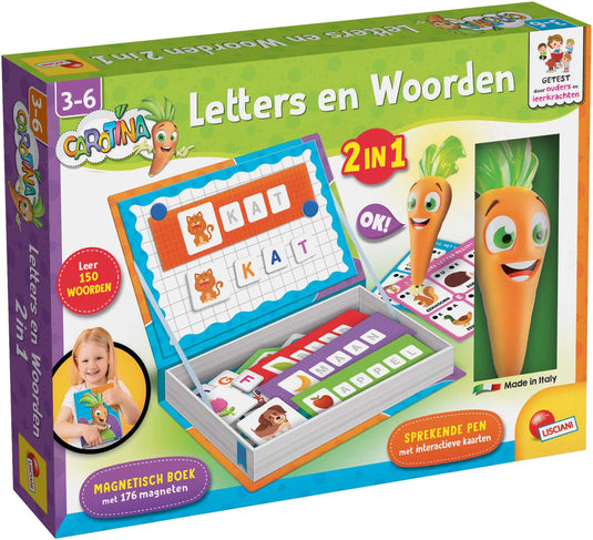 Lisciani carotina - letters en woorden 2 in 1 magnetisch en elektronisch