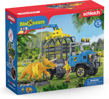 Schleich dinosaurus - dinosauriërs truckmissie - dino speelgoed - kinderspeelgoed voor jongens en meisjes - 4 tot 12 jaar 42565