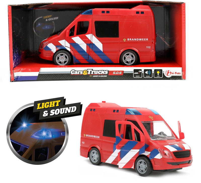 Afbeelding laden in galerijviewer, Toi-toys brandweerwagen met licht en geluid
