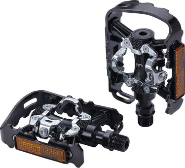 Bbb cycling fietspedalen stadsfiets, mtb e-bike - aluminium spd klikpedalen met verstelbare spanning - multifunctionele platformpedalen - trappers fiets - dualchoice classic 2.0 bpd-23b