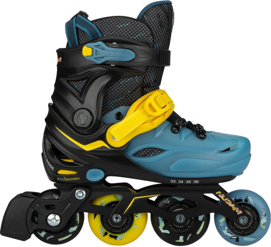 Nijdam skeelers - verstelbaar - blacktop game - zwart blauw - 33-36
