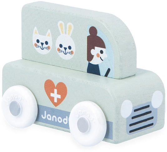 Janod - cross roads - houten dierenambulance