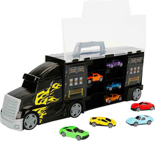 Hti teamsterz - transporter + 8 cars (1417090)