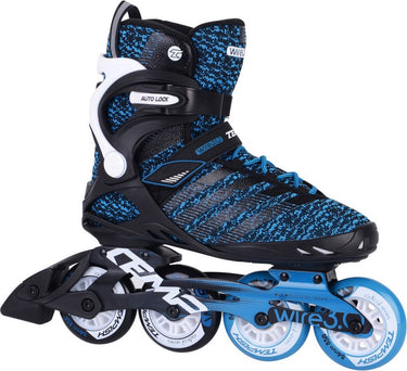 Tempish wire 3.0 84 skeelers – 4x84mm wielen – fitness inline skates – zwart blauw – maat 39