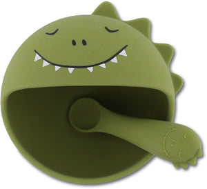 Trixie | eerste baby maaltijdset – mr. dino – siliconen – zuignap – 4m+
