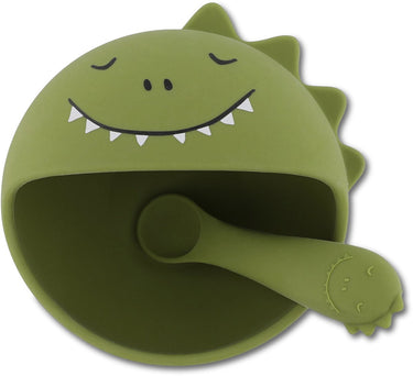 Trixie | eerste baby maaltijdset – mr. dino – siliconen – zuignap – 4m+