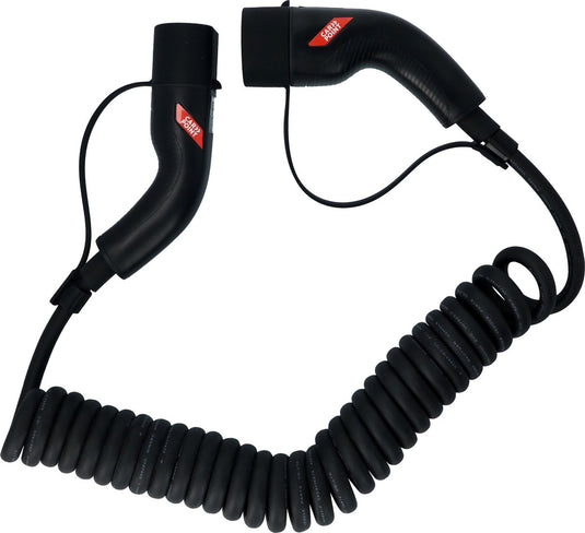 Carpoint spiraal laadkabel elektrische auto type2>2 32a 1ph 6 meter