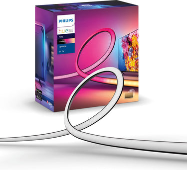 Philips hue play gradient lightstrip 55 inch - televisie - zwart - 20w - incl. voeding en steunen