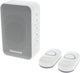 Honeywell dc313nfb - draadloze deurbelset met 2 deurdrukkers - wit