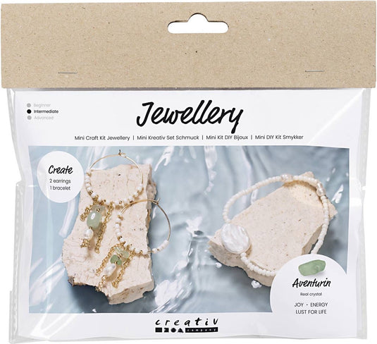 Creative company https: www.cchobby.nl mini-hobbyset-sieraden-aventurijn-mix-armband-en-oorbellen-1-doos