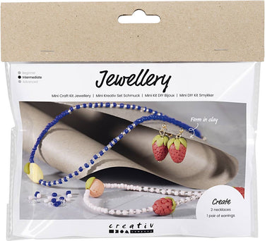 Creativ company cc mini hobbyset sieraden fruit klei met koningsblauw