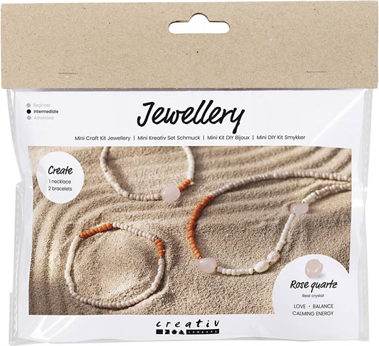 Creative company https: www.cchobby.nl mini-hobbyset-sieraden-rozenkwarts-ketting-en-armband-1-doos