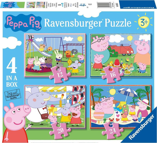 Ravensburger peppa pig 4in1box puzzel - 12+16+20+24 stukjes - kinderpuzzel