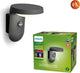 Philips led philips tyla buitenwandlamp - antraciet - met sensor - 9 w