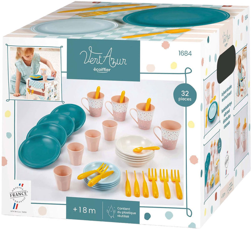 Afbeelding laden in galerijviewer, Écoiffier ecoiffier vert azur picknick speelset met kartonnen picknickmand - 32dlg.
