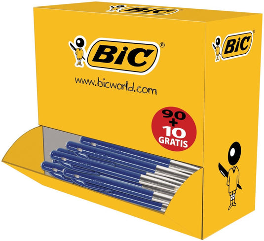 Balpen bic m10 blauw 100 stuks 0,4 mm