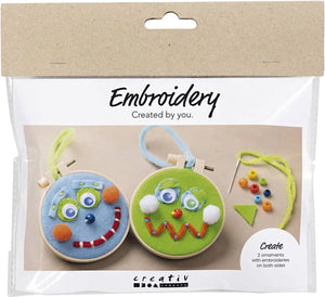 Creativ company cc mini hobbyset borduren gezichtjes