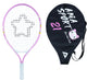 Ama sport kinder tennisracket kat roze 21 inch – lichtgewicht junior racket met tas – ideaal voor beginners –