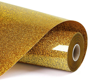 Loklik heat transfer vinyl glitter - golden - 30.5 x 90 cm