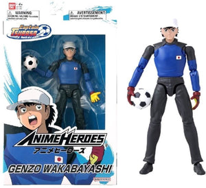 Bandai - anime heroes - captain tsubasa - anime heroes figuur 17 cm - genzo wakabayashi - actiefiguur met accessoires - manga figuur - 37792