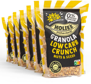 Holie's granola low carb 6x 350gr - ontbijtgranen - suikervrij - gezond - vegan