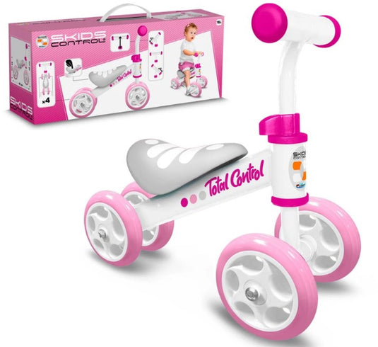 Skids control four wheels baby walker girl