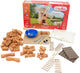 Teifoc ® bouwdoos – windmolen bouwset – 100 onderdelen – echte mini bakstenen met cement, kom en troffel – bouwpakket voor kinderen vanaf 6 jaar