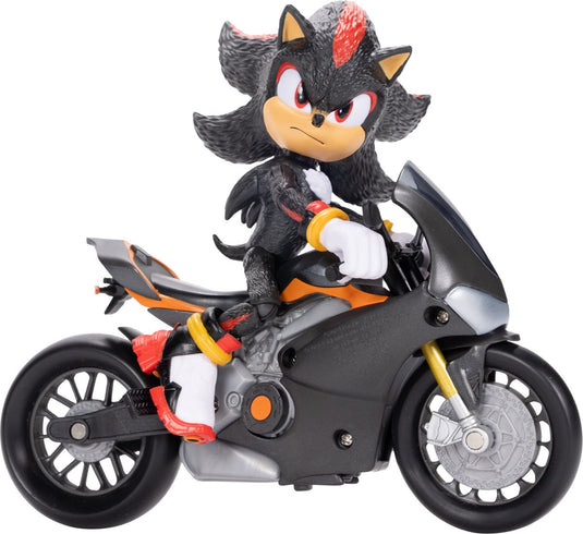 Jakks sonic movie, schaduwfiguur 15cm gearticuleerd met schaduwmobiel
