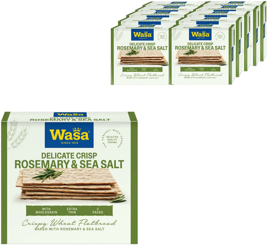 Wasa delicate crisp rosemary sea salt - cracker - 10 x 190g