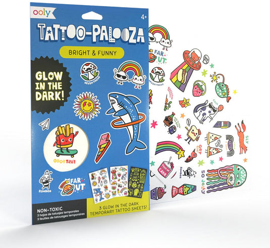 Ooly - tattoo-palooza - tijdelijke tattoos - bright funny - glow in the dark