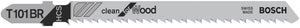 Bosch - decoupeerzaagblad t 101 br clean for wood - 25 stuks