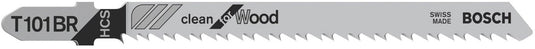Bosch - decoupeerzaagblad t 101 br clean for wood - 25 stuks