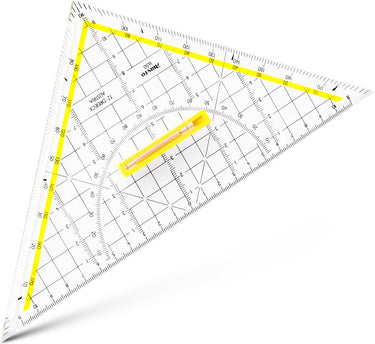 Aristo tekendriehoek - schaalverdeling 22cm - onbuigzaam - transparant - met afneembare greep - ar-1650 4