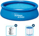 Summer waves opblaasbaar zwembad rond - ⌀305 x 76 cm - inclusief filterpomp - filterpatroon